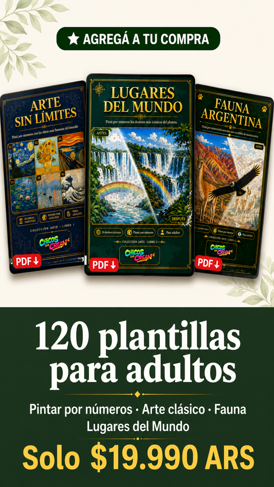 🟢 PARA VOS  120 plantillas para pintar por números