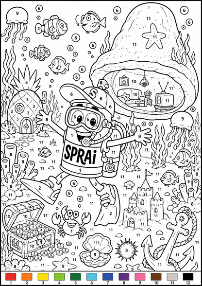 Pintá con SPRAI — Libro para Colorear por Números (+25 Plantillas)